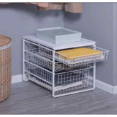 Everbilt 17.7 in H x 21.5 in W x 17 in D -  White Steel 3 Drawer Storage Kit